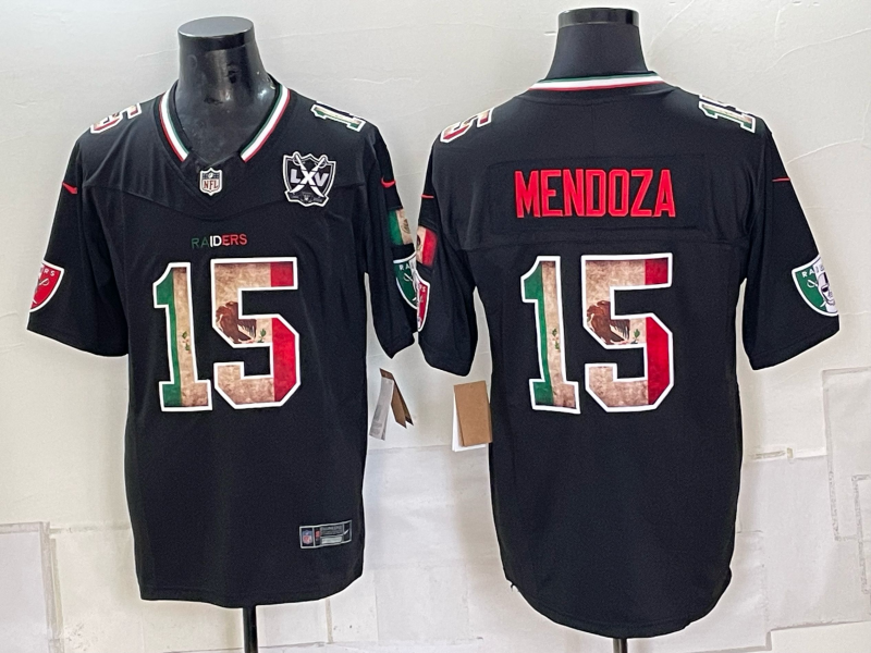 Men 2026 Oakland Raiders #15 Mendoza Black Nike Limited NFL Jersey 0907005->oakland raiders->NFL Jersey